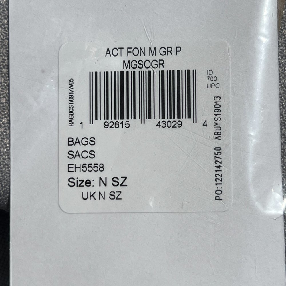 Reebok Foundation Grip Duffel Bag Medium Gray EH5558 New - Picture 4 of 7
